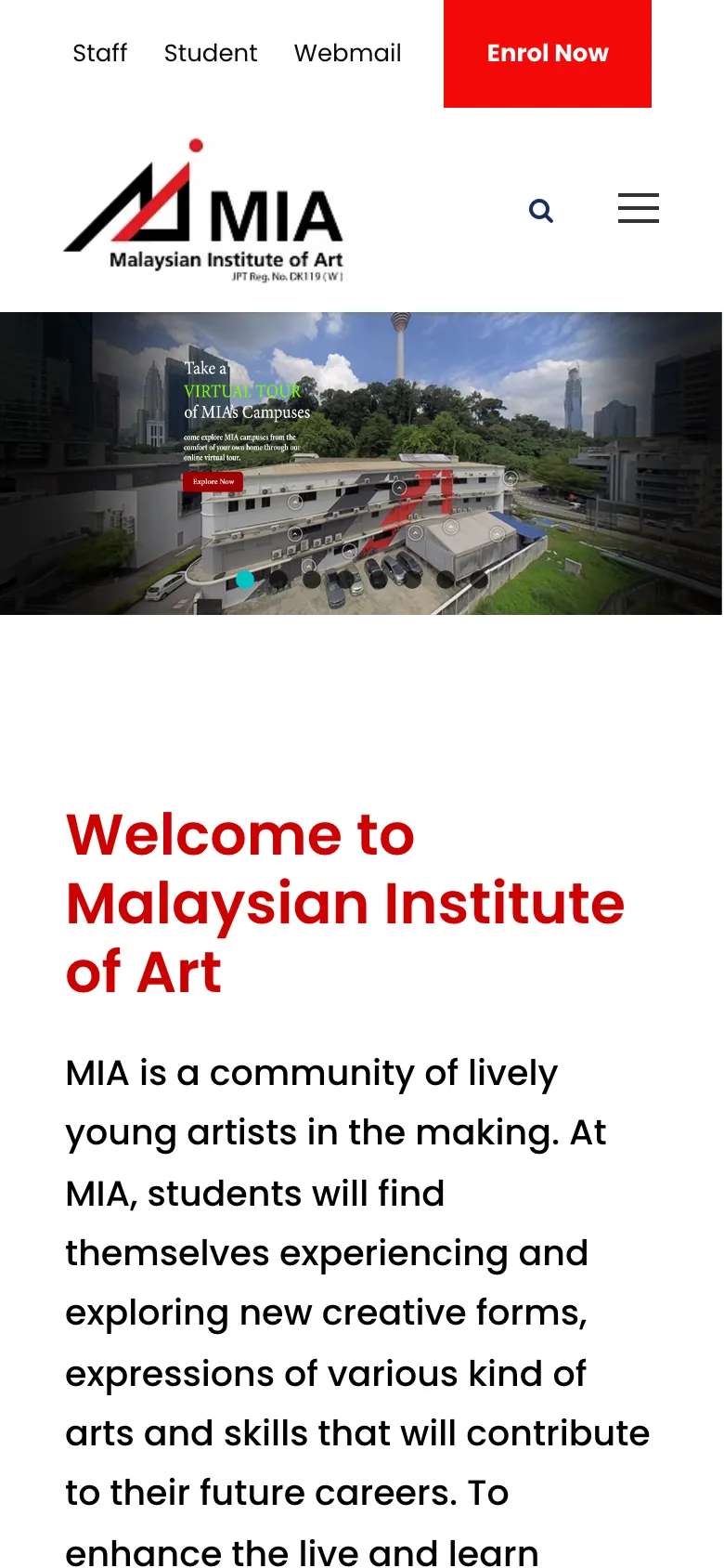 MIA — Malaysian Institute of Art on a phone